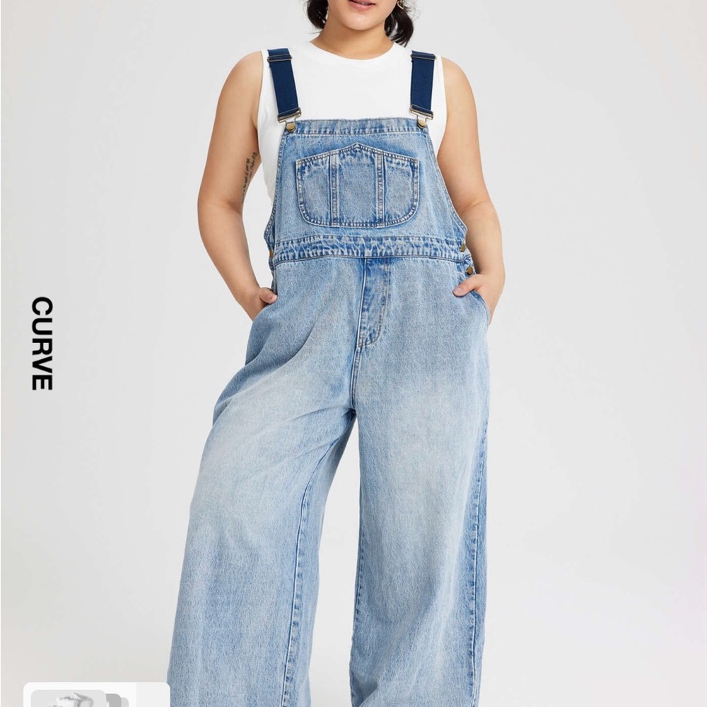 Cider Blue Denim Overalls Relaxed Fit 1XL